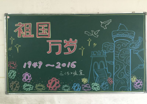現(xiàn)外象湖校區(qū)開展以“迎國慶、頌祖國”為主題的黑板報評比活動