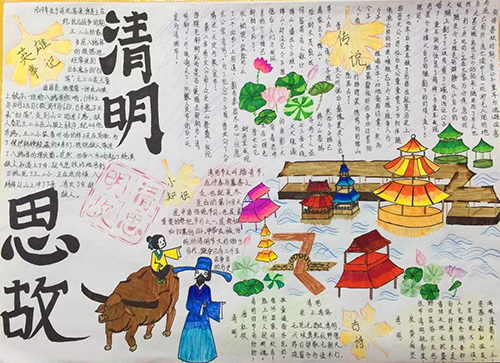 南昌現(xiàn)代外國語學(xué)校(象湖校區(qū)) 組織開展“我們的節(jié)日·清明”節(jié)日小報評比活動